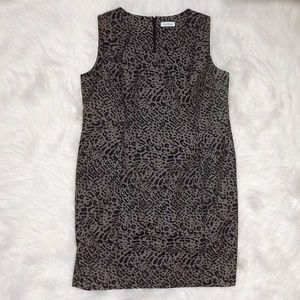 Calvin Klein black and gray leopard print dress